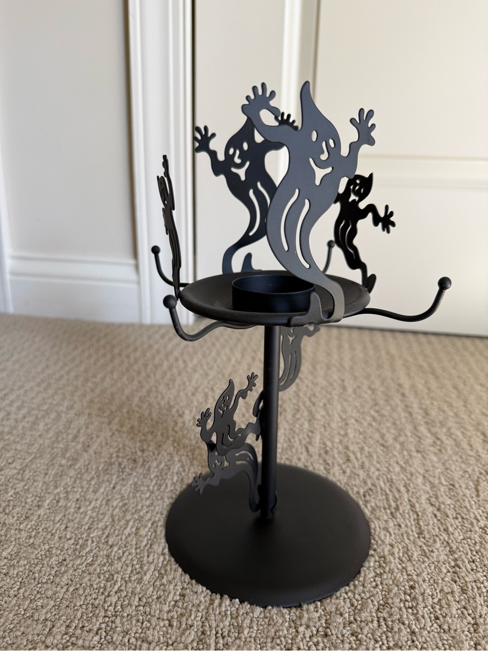 PartyLite Black Ghost Metal Tealight Holder